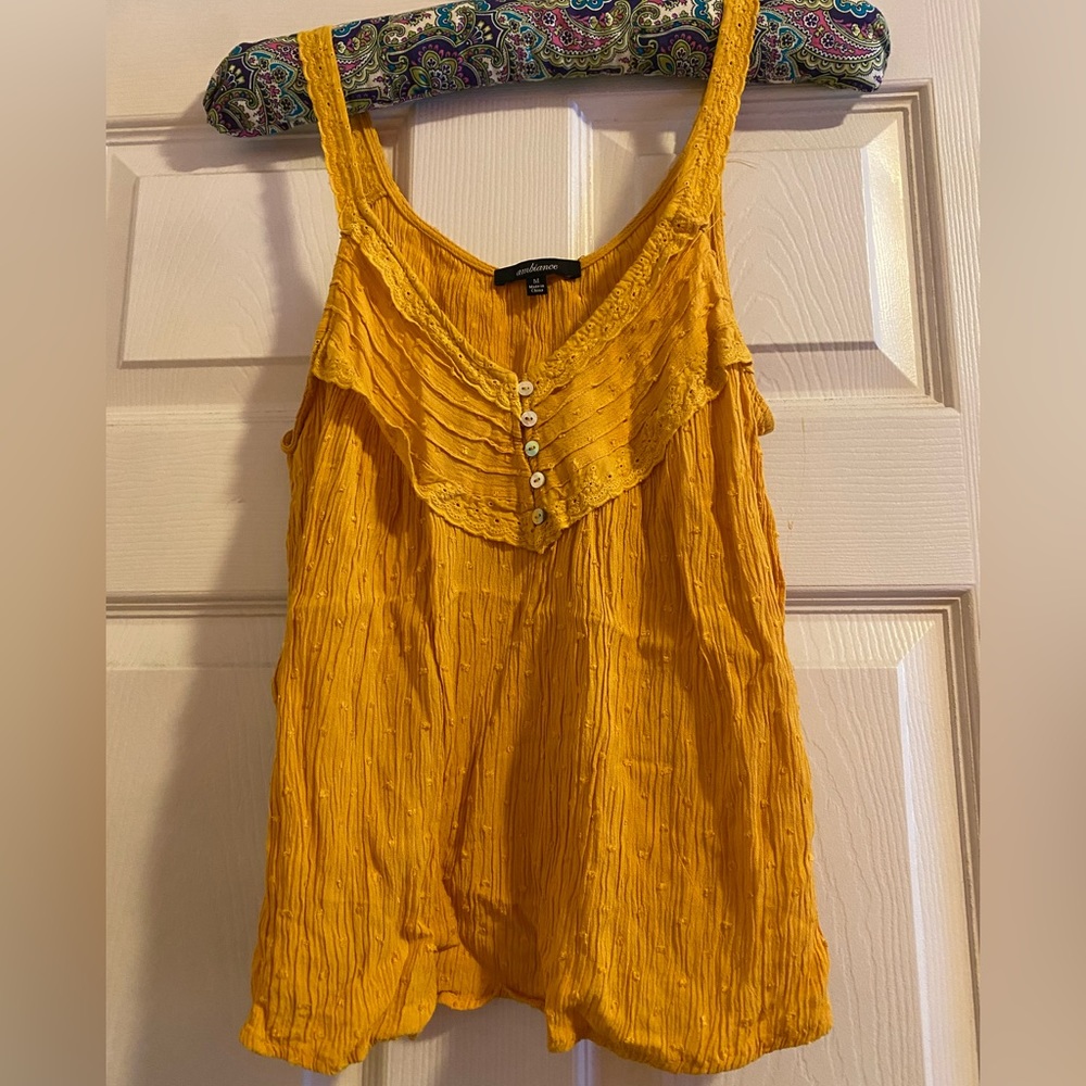 Sleeveless Mustard Top